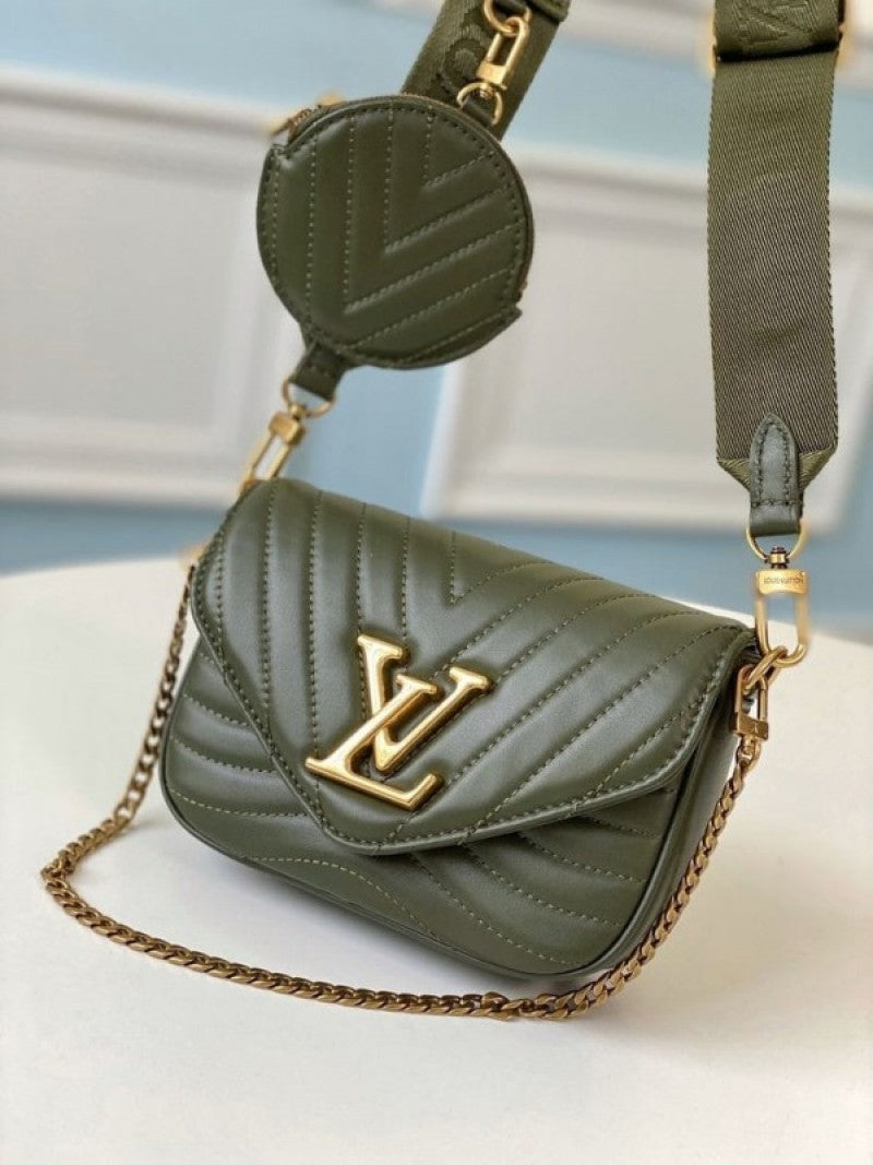 Louiis Vuttiion Multi Pochette Wave With Box & Dust Bag Pouch Sling Belt Sling Chain