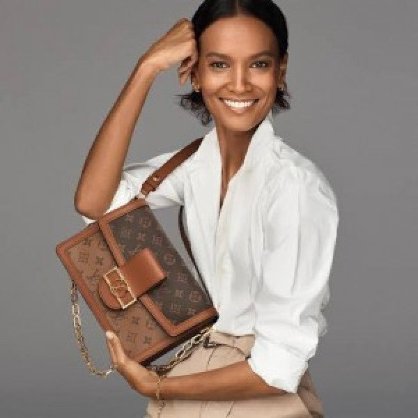 Louis Vuitton Brown Dauphine MM Women Handbag