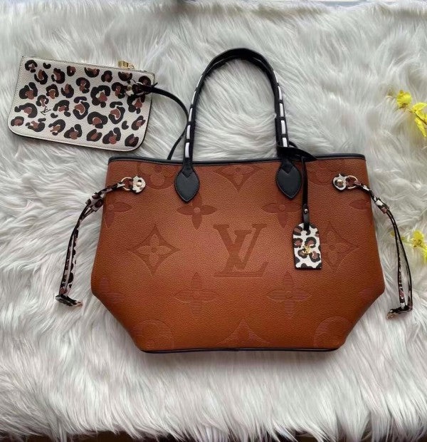 Lv On The Go Leopard Crafted Bag