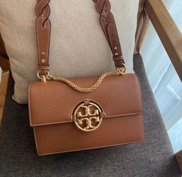 Torry leather miller flap shoulder bag with box
