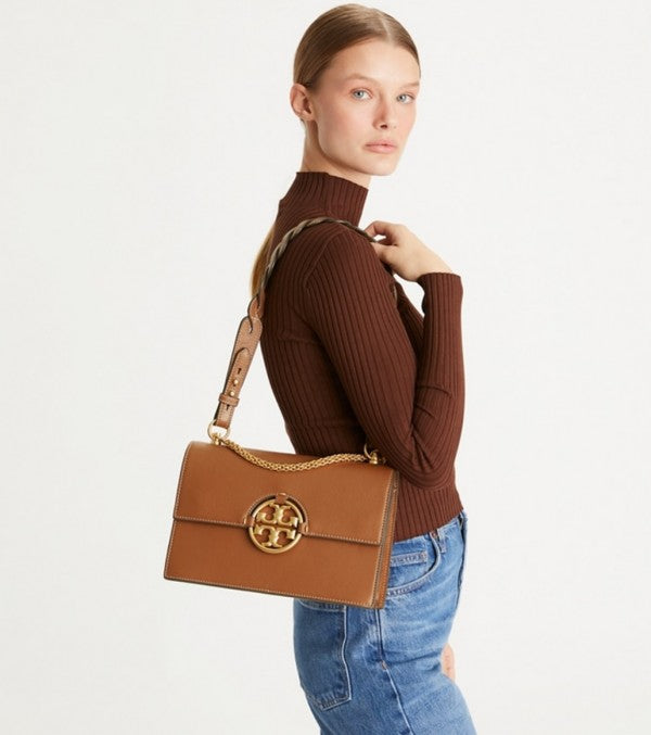 Torry leather miller flap shoulder bag with box