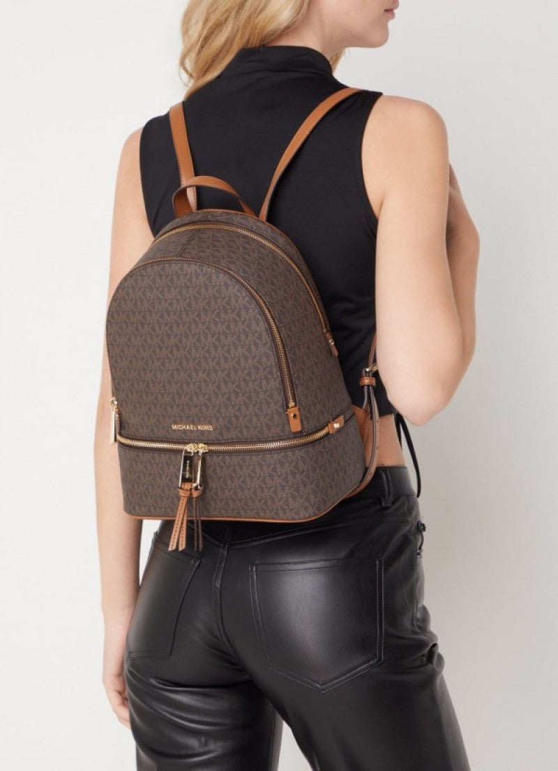 Michael Kors MK Rhea Backpack With Dust Bag Brown
