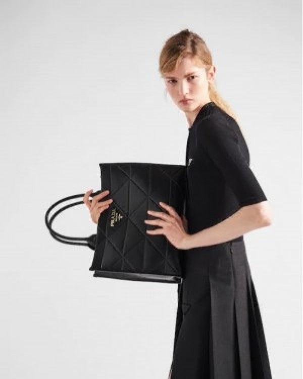 Praada leather symbole tote bag with dust cover & dust bag