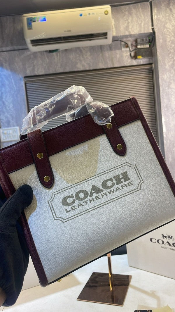 Coach field tote bag with og folding box