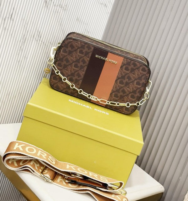 Michaell Kors Camera Sling Bag With Box & Dust Bag & Sling Belt