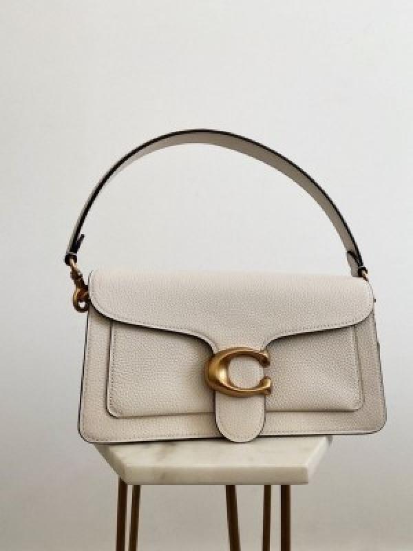 Coach tabby 26 shoulder bag in dark stone color with box