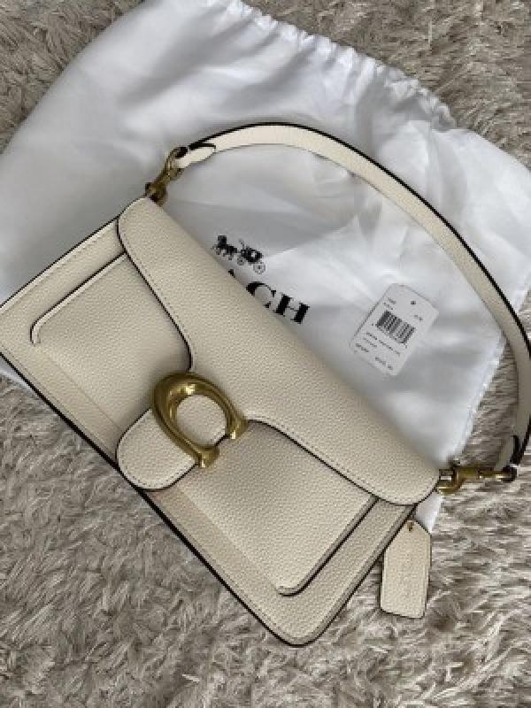 Coach tabby 26 shoulder bag in dark stone color with box