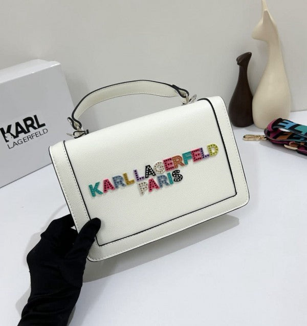 KARL LAGERFELD KSkuare Embossed Tote Bag With OG Box & Dust Bag