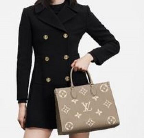 Louis Vuitton LV On The Go Monogram Leather Tote Bag With Dust Bag Large