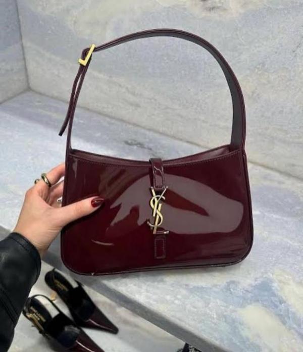 Saiint Laurrent patent hobo bag glossy with og box