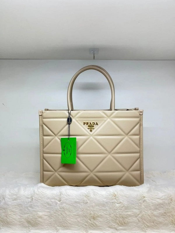 Praada leather symbole tote bag with dust cover & dust bag