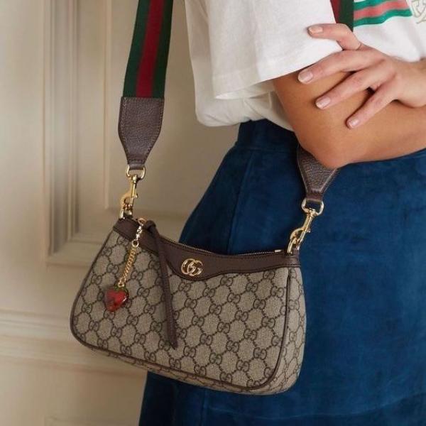 Gucci ophidia gg shoulder bag with cherry zip double box red box packing(carry bag)
