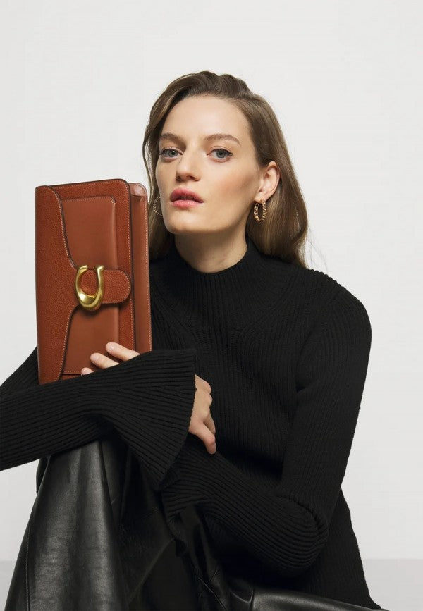 Coach tabby 26 shoulder bag in dark stone color with box