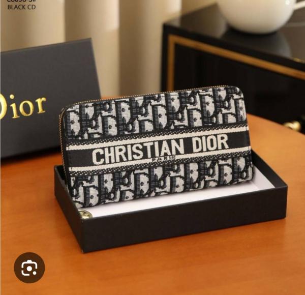 christian dior zipper wallet for women with box