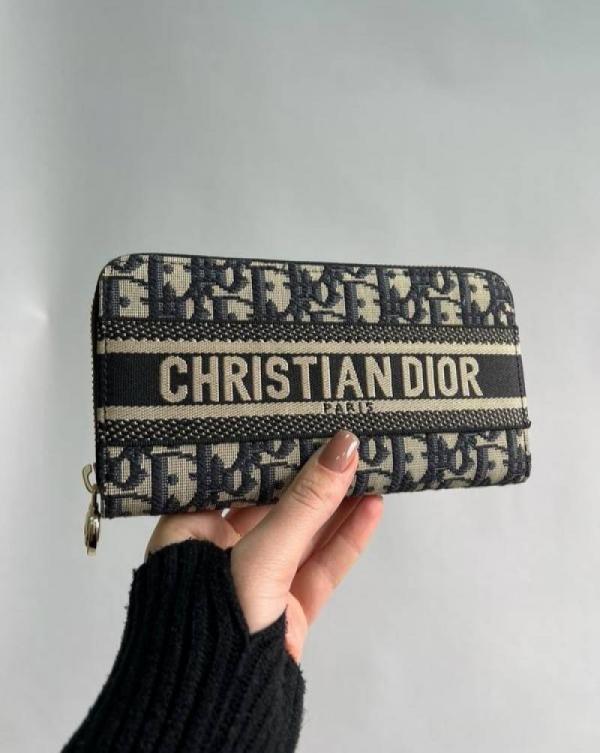 christian dior zipper wallet for women with box