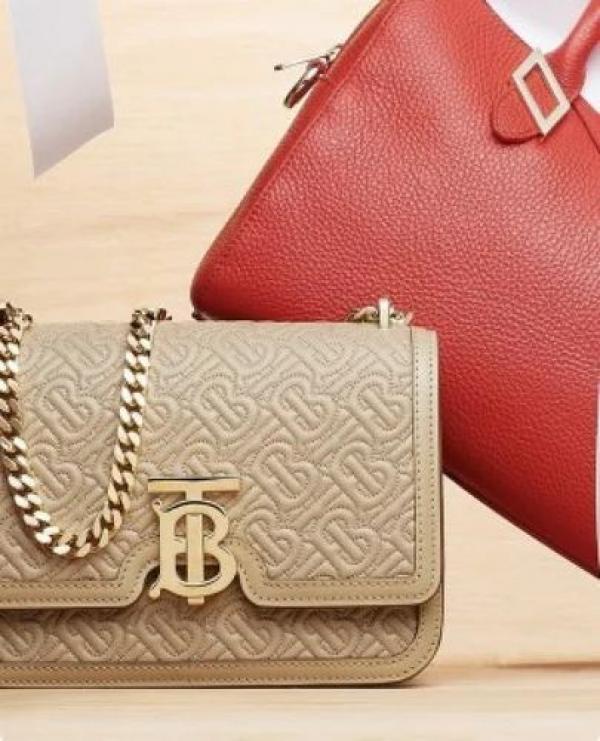 Burberry TB Monogram Quilted Shoulder Bag With OG Box & Dust Bag