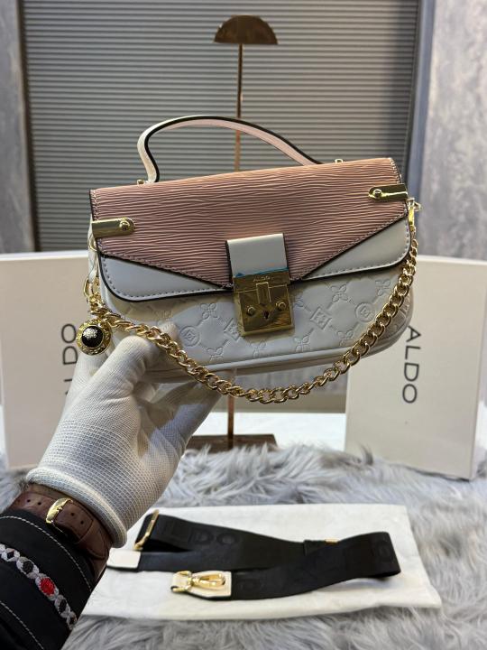 Aldoo Bone DALLANNA&Logo Medium Cross Body Bag with box