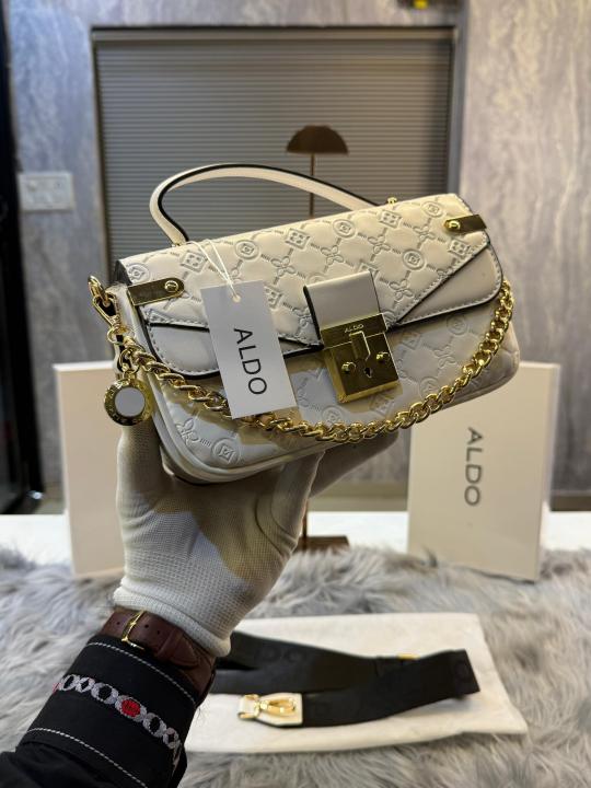 Aldoo Bone DALLANNA&Logo Medium Cross Body Bag with box