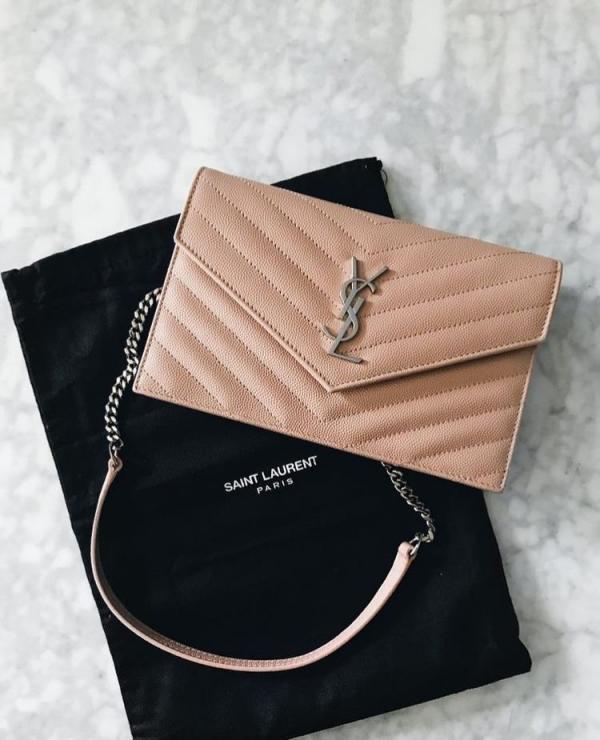 Saiint Laurrent Envelope Bag With Double Box & Dust Cover
