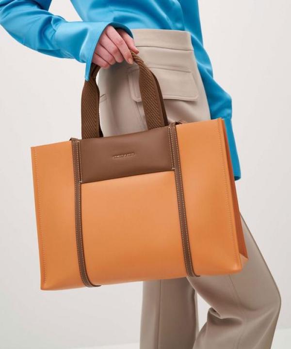 Charles keith mini shalia tote bag black