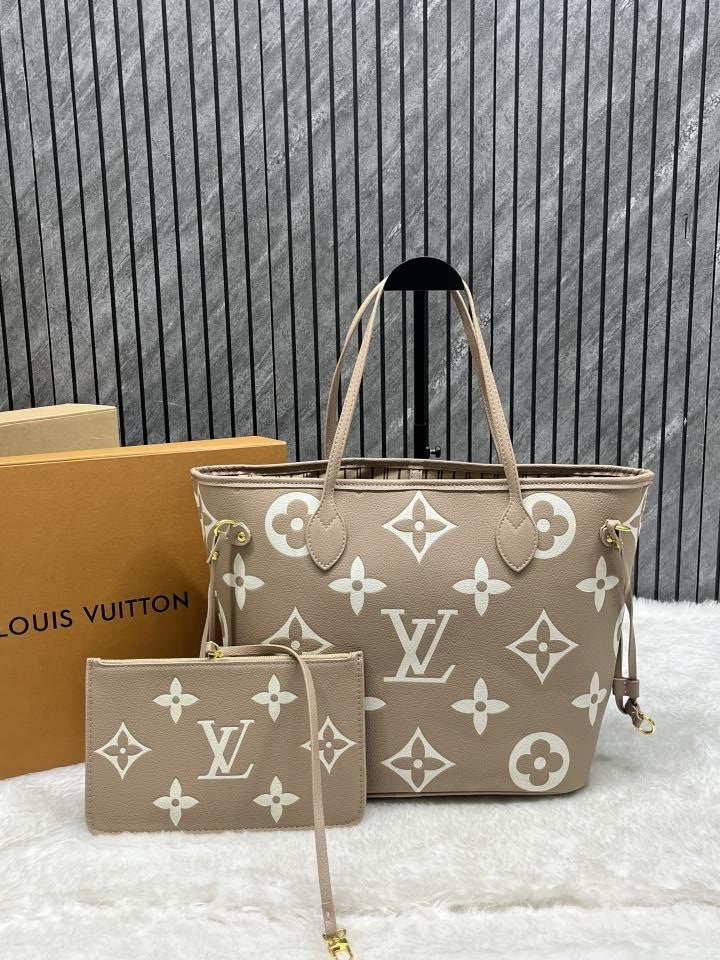 LOUIIS VUTTION NEVERFULL chex PATTERN PREMIUM QUALITY WITH OG BOX