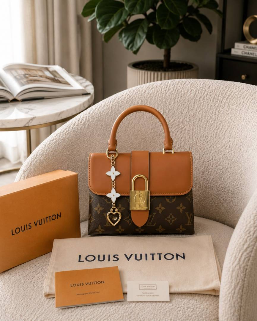 LOIUSS VUTTON LOCKY HANDBAG WITH PREMIUM QUALITY BOX