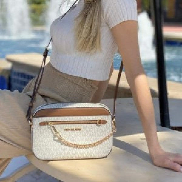 Miichael Korrs Jet Set East West Chain Crossbody Sling with box