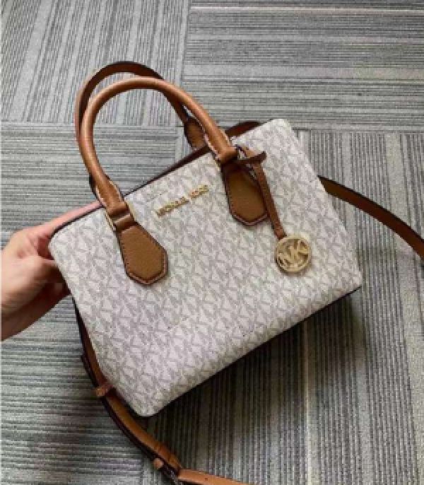 MICHAEL KORS MIRROR EMILIA LOGO MINI TOTE BAG double box packing