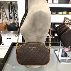 Michael Kors jet set charm small camera crossbody purse bag handbag messenger mk with box