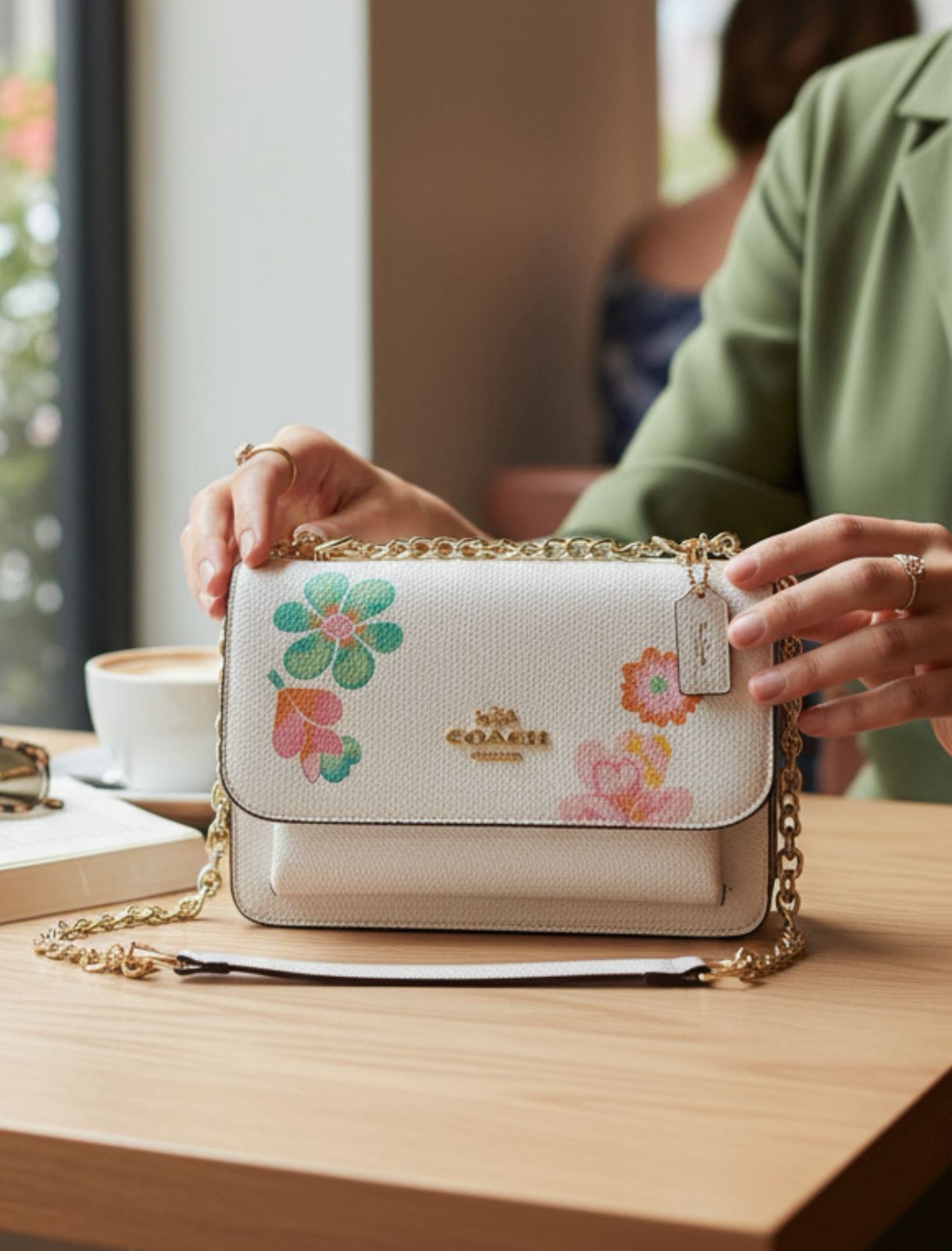 Coach Klare Floral Crossbody In Signature Canvas Bag With OG Box & Dust Bag