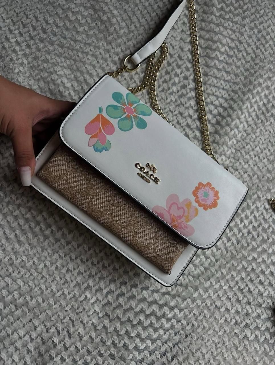 Coach Klare Floral Crossbody In Signature Canvas Bag With OG Box & Dust Bag