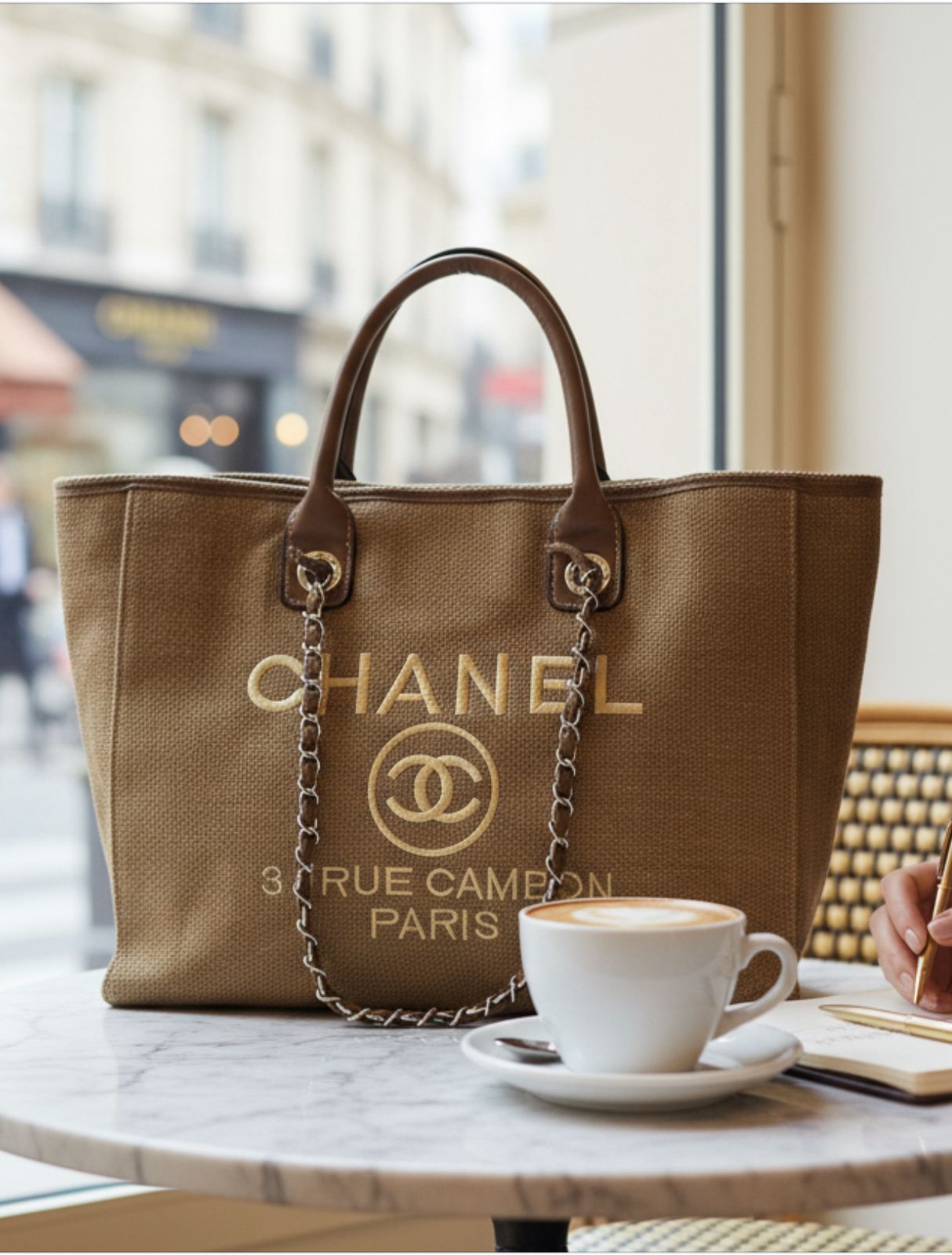 Channel Small Deauville Tote Bag With Dust Cover premium quality