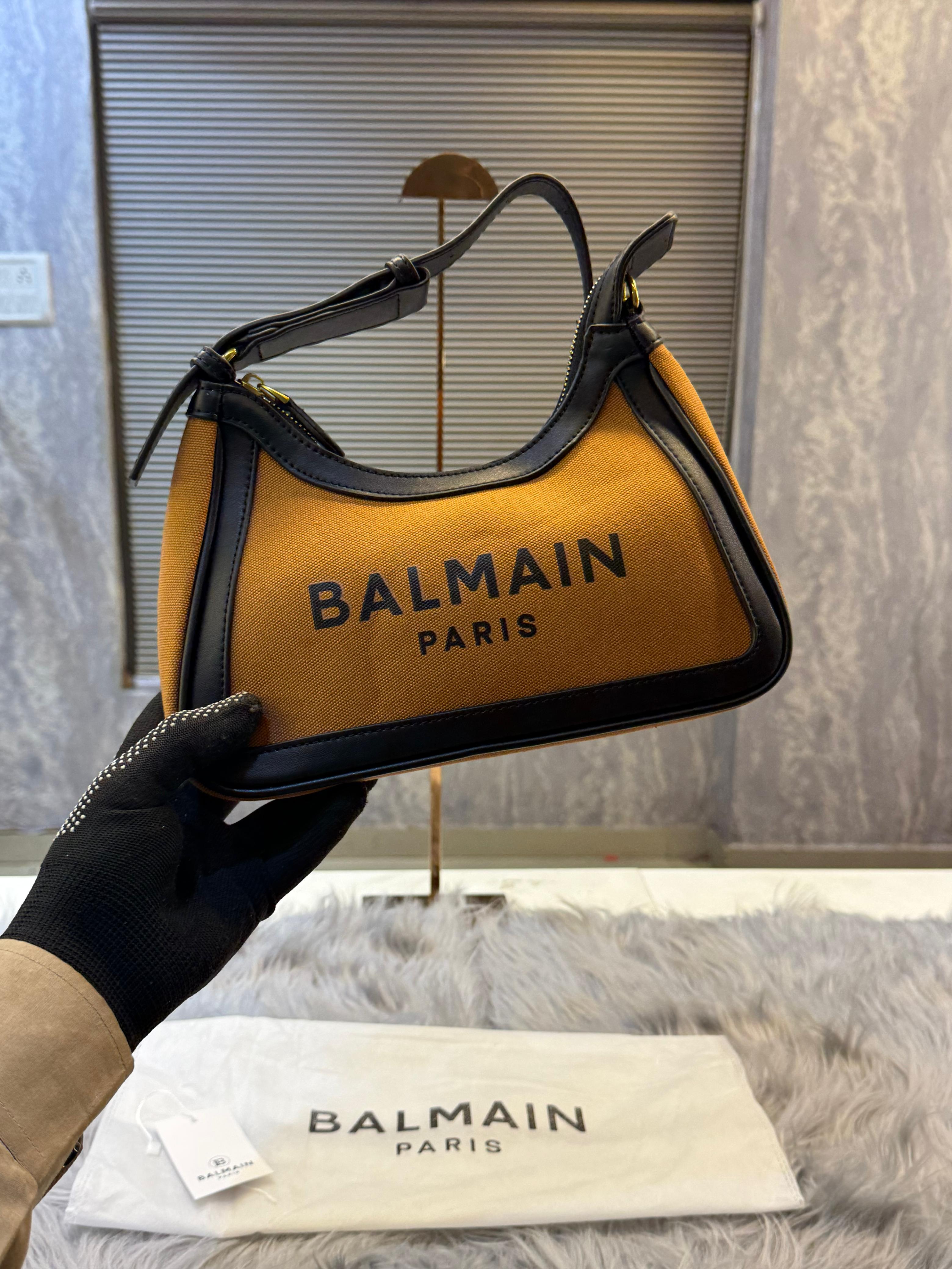 BALMAIN B ARMY LOGO PRINT SHOULDER BAG WITHOUT BOX