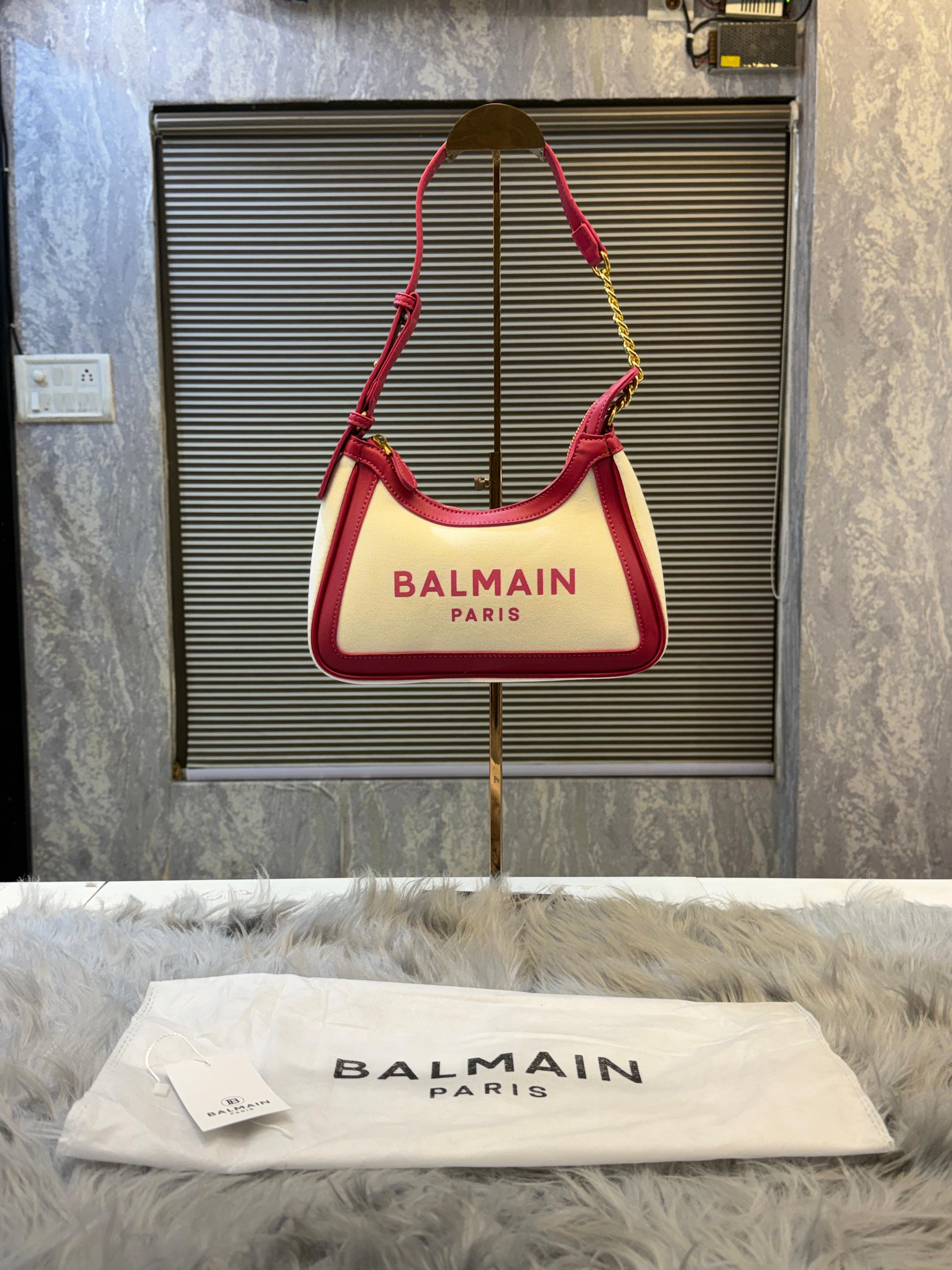 BALMAIN B ARMY LOGO PRINT SHOULDER BAG WITHOUT BOX