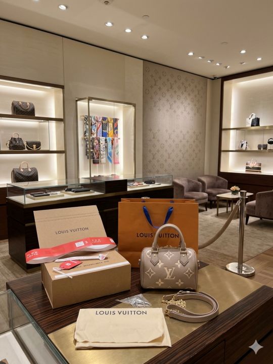 Louiis vuitton speedy bag with doublebox carrybag