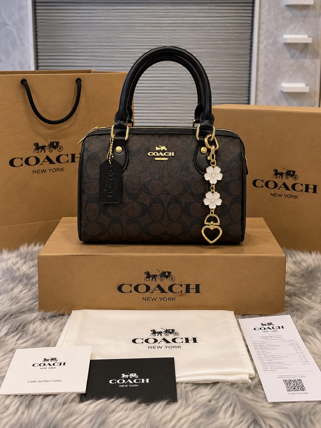 Coachh rowan speedy mini Duffle bag withpremium quality box