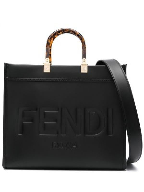 fendii roma plain ladies trendy leather handbag big size