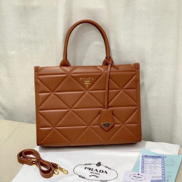 Praada leather symbole tote bag with dust cover & dust bag