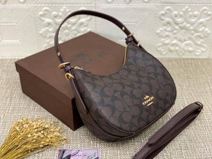 Coach_ kleo hobo bag in signature canvas bag with box