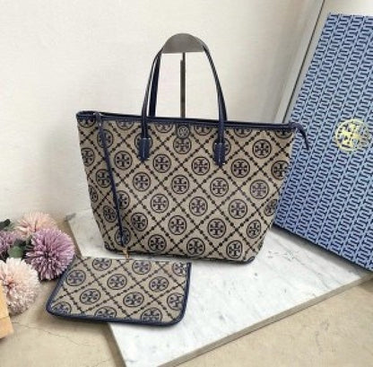 Tory Burch T Monogram Tote With &amp; Dust Bag &amp; Extra
