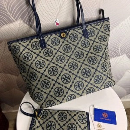Tory Burch T Monogram Tote With &amp; Dust Bag &amp; Extra