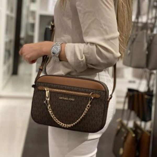 MichaelKors Jet Set East West Chain Crossbody Sling with box