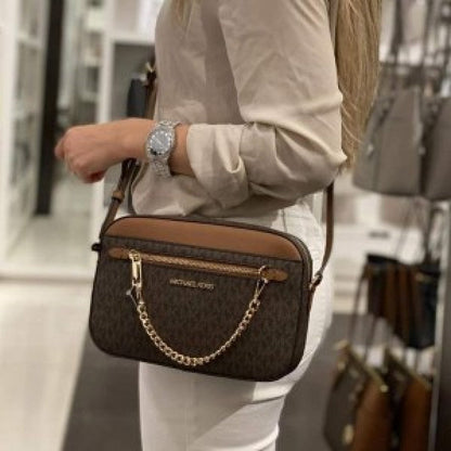 MichaelKors Jet Set East West Chain Crossbody Sling with box