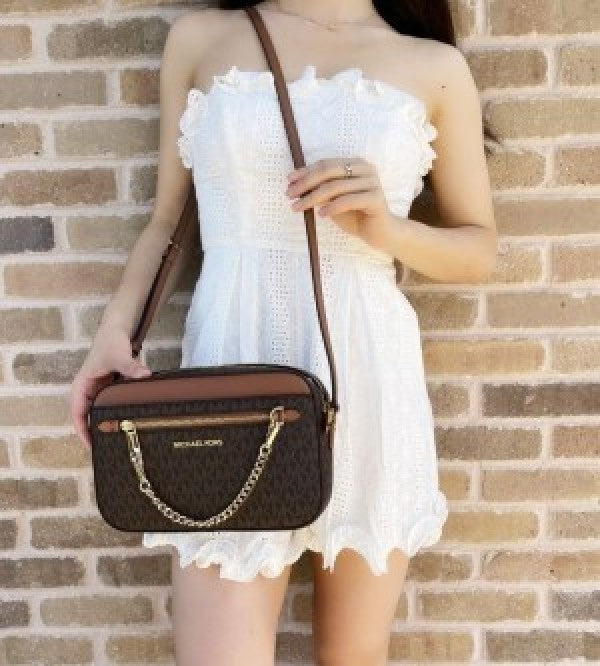 MichaelKors Jet Set East West Chain Crossbody Sling with box