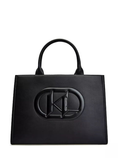 KARL LAGERFELD LEATHER STRUCTURED HANDHELDBAG