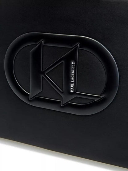KARL LAGERFELD LEATHER STRUCTURED HANDHELDBAG