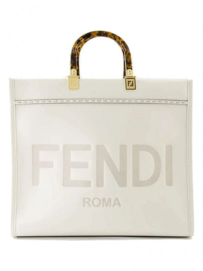 fendi roma plain ladies trendy leather handbag big size