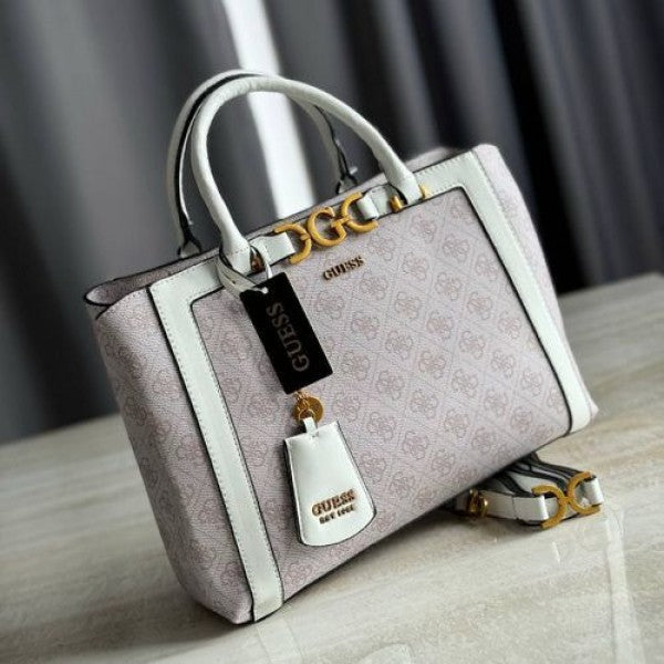 Guess deauville pearl canvas tote bag
