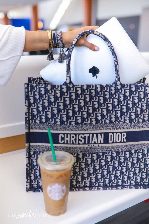 Christian Dior book tote bag premium quality with scarf&amp;og box
