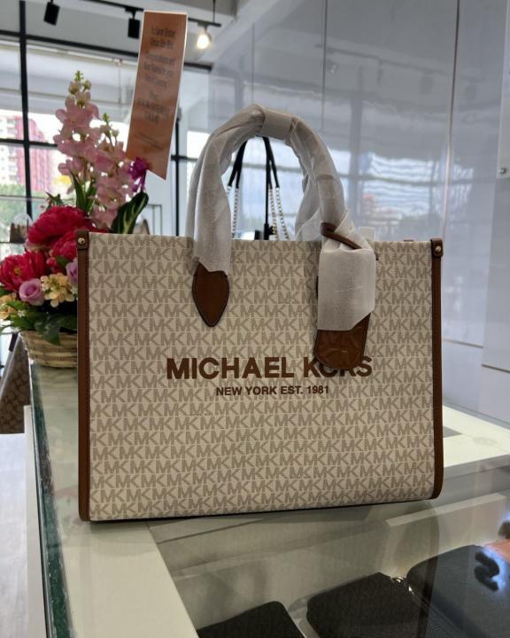 Michael kors mirella tote bag with dust bag(100813 coffebrown)